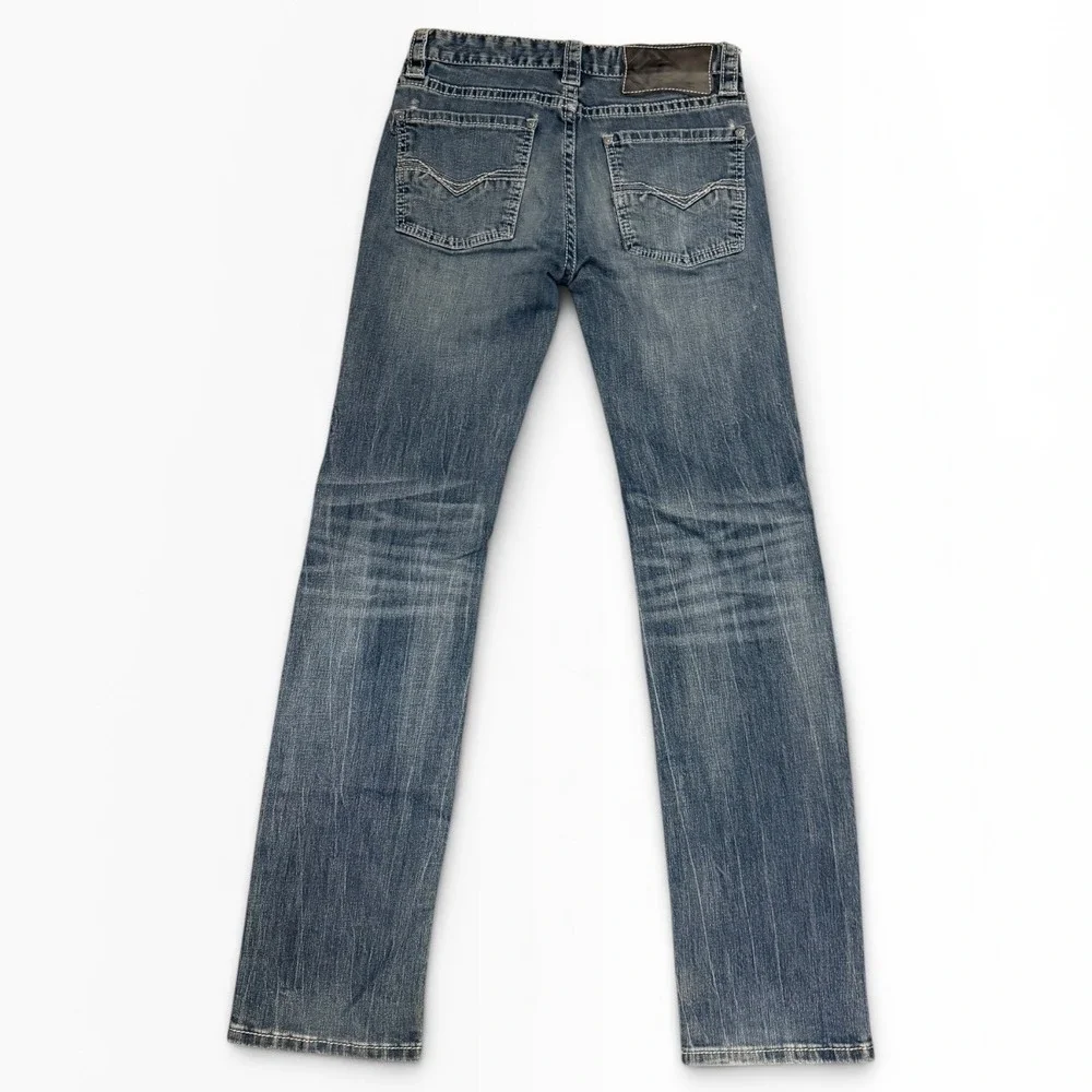 Rock and Roll Cowboy Revolver Slim Straight Leg‎ Jeans Blue 29x34 Western Stack